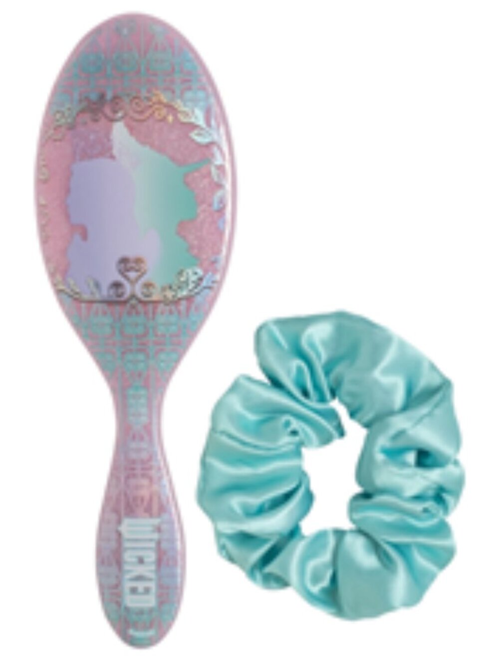 NEW Wicked's True Friendship Original Detangler Hair Brush & Satin Scrunchie Set